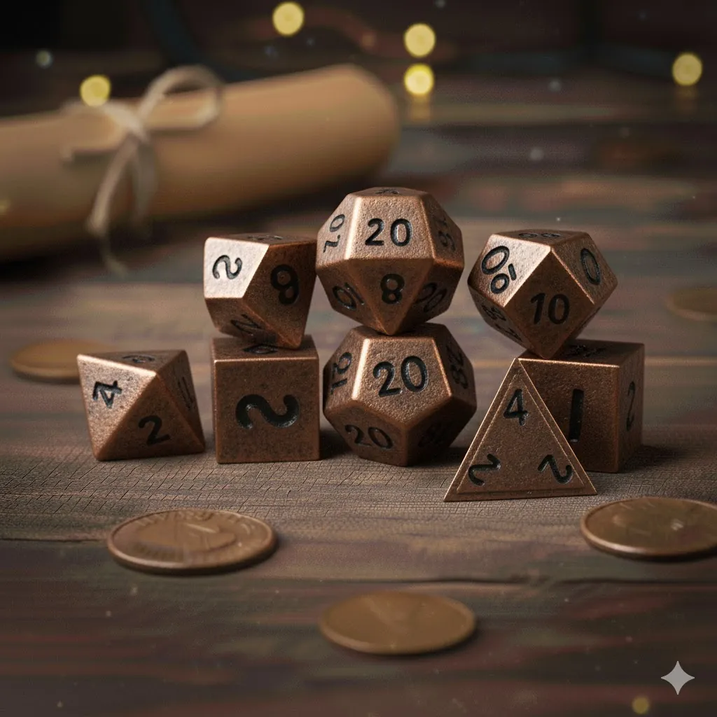 Copper Coins Dice details